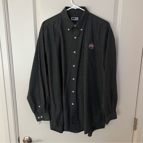 Ohio State University men’s long sleeve plaid button down shirt | size large - Picture 9 of 11